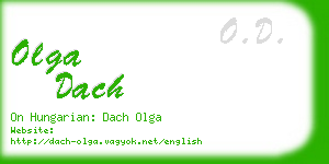 olga dach business card